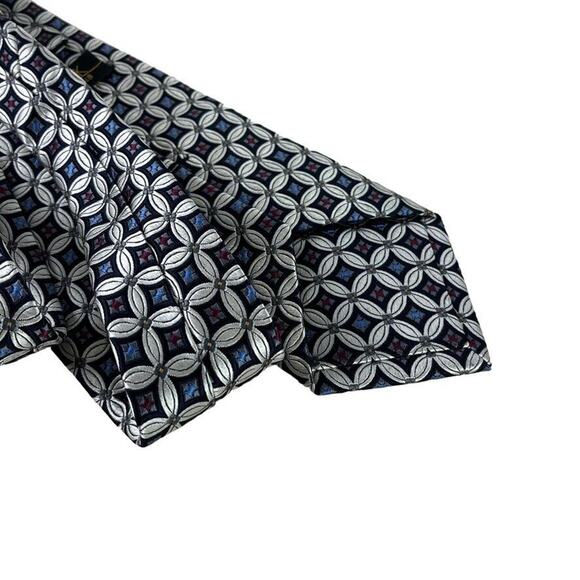 Jos Joseph A Bank Signature Gold Mens Hand Made 100% Silk Tie Necktie 3.5" - Picture 4 of 16